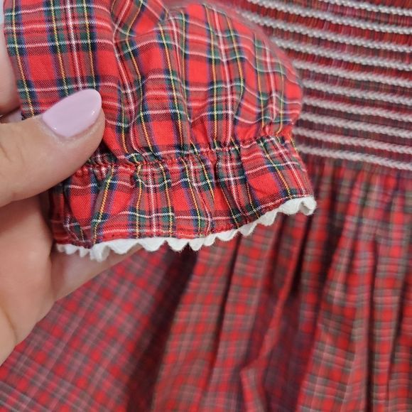 Petit Atelier Smocked royal long sleeve holiday dress toddler girl size 4 - Picture 6 of 10